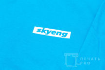 Голубые свитшоты с логотипом «SKYENG»